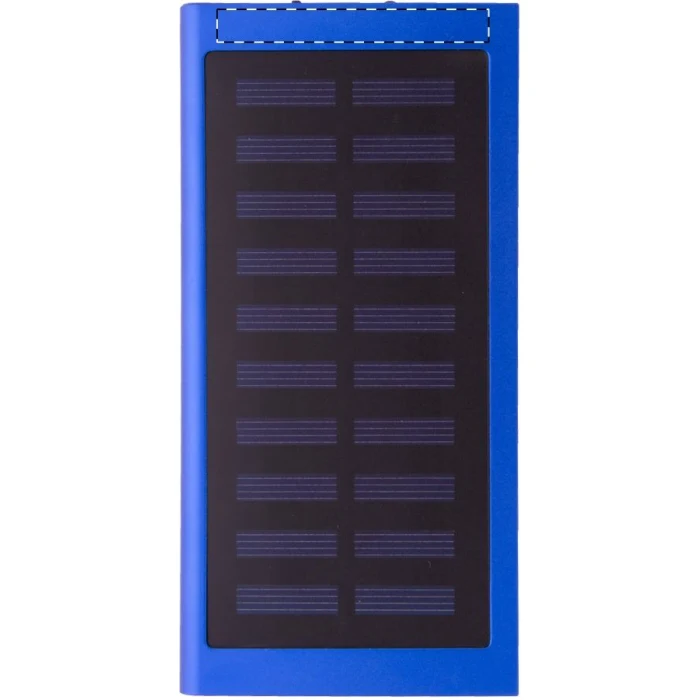 Schemat znakowania dla Tampondruk - P3 na gadżecie: Powerbank solarny 4000 mAh niebieski z aluminium