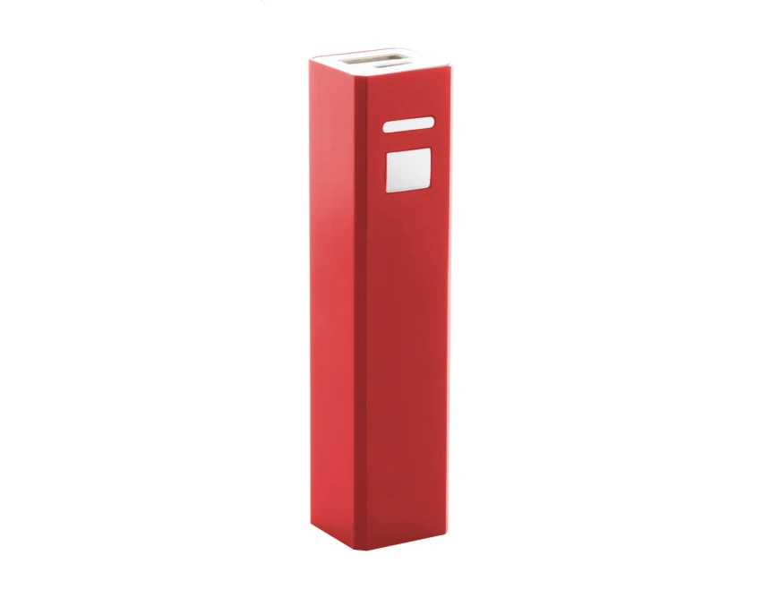 Power bank aluminiowy 2200 mAh z grawerem czerwony