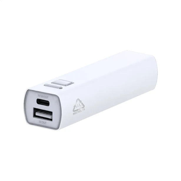 RaluBase power bank z grawerem 2600 mAh z recyklingu