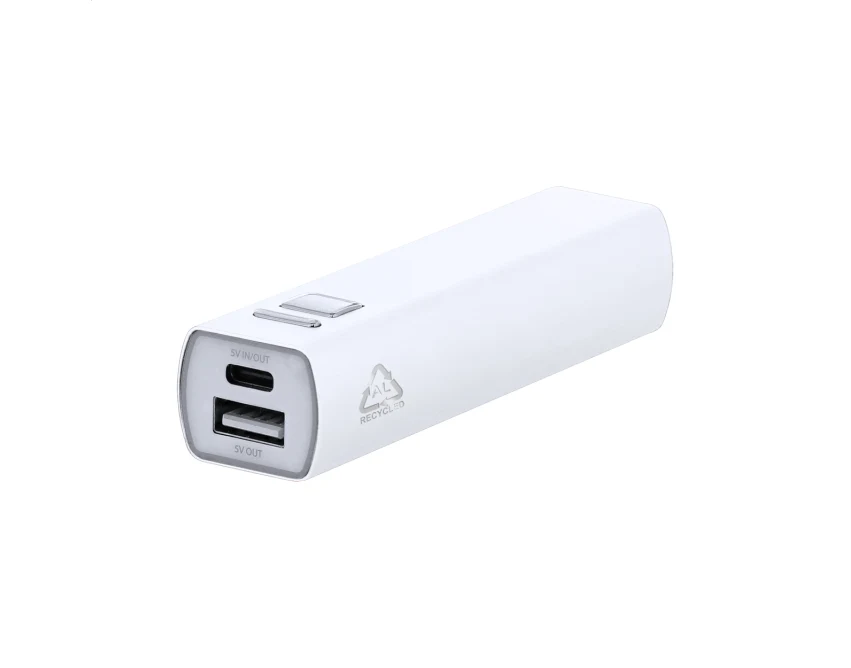 RaluBase power bank z grawerem 2600 mAh z recyklingu