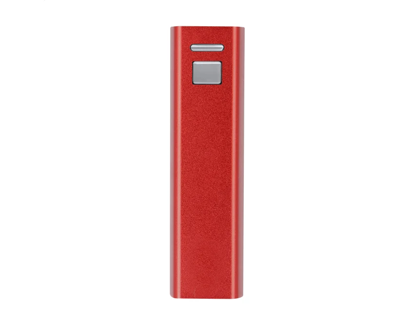 Powerbank z grawerem logo 2600 mAh aluminiowy czerwony