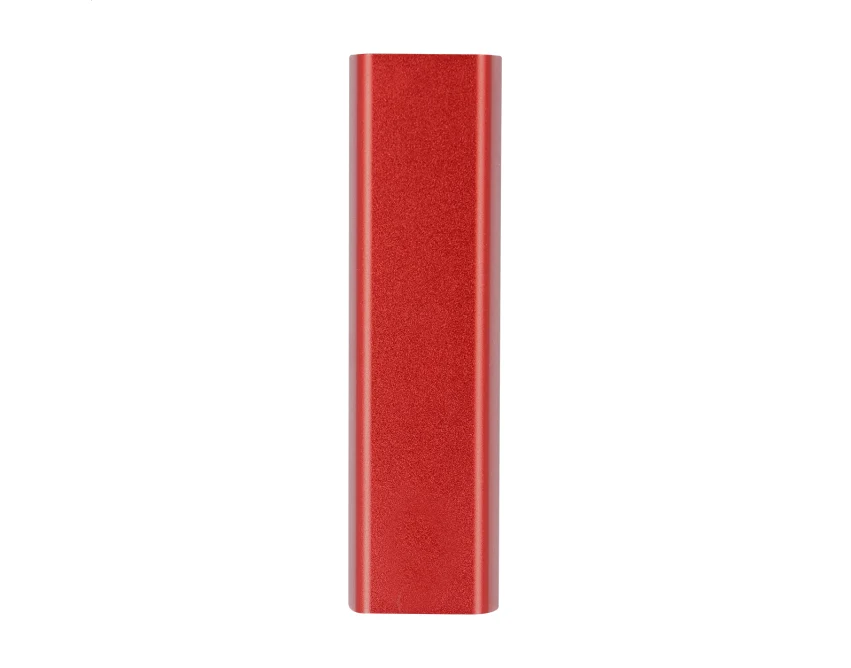 Powerbank z grawerem logo 2600 mAh aluminiowy czerwony