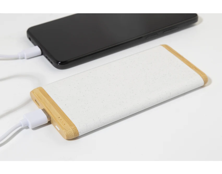 Powerbank ekologiczny 5000 mAh bambusowy USB-C