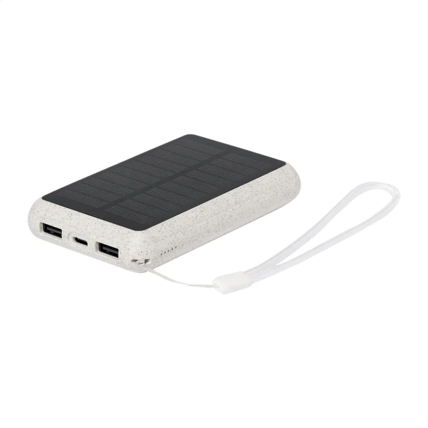 Powerbank solarny 5000 mAh ze słomy pszenicznej