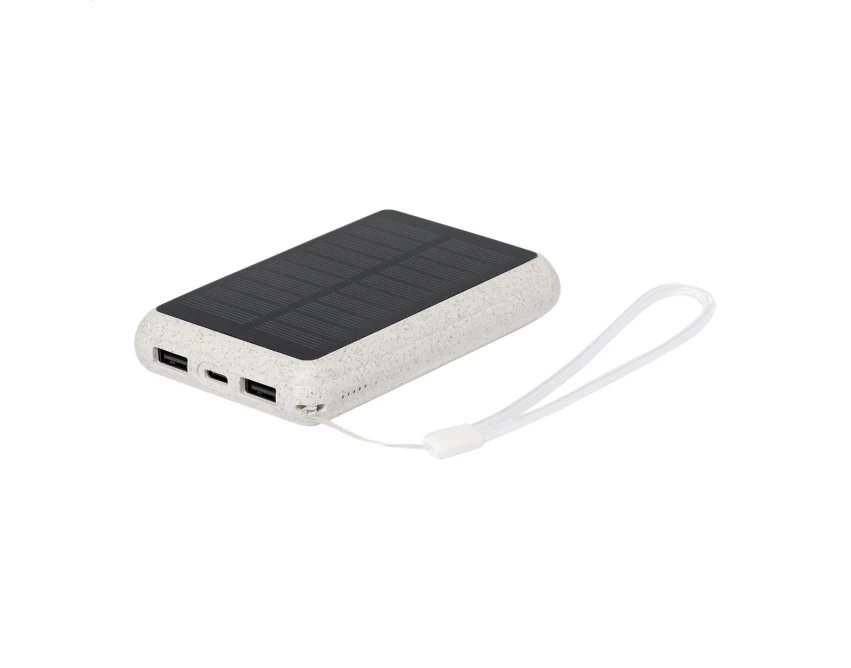 Powerbank solarny 5000 mAh ze słomy pszenicznej