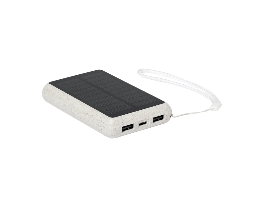 Powerbank solarny 5000 mAh ze słomy pszenicznej