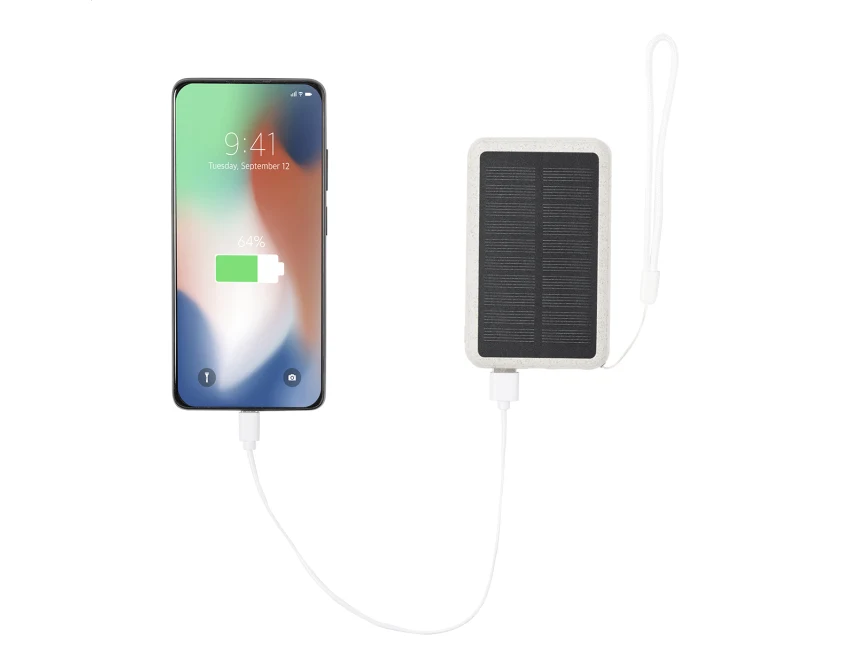 Powerbank solarny 5000 mAh ze słomy pszenicznej