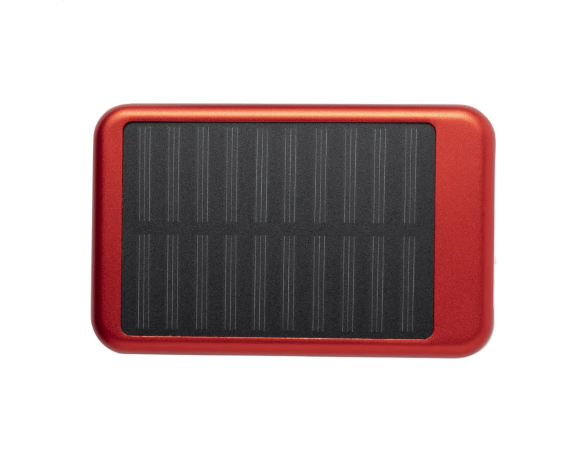SunFour powerbank solarny czerwony 4000 mAh