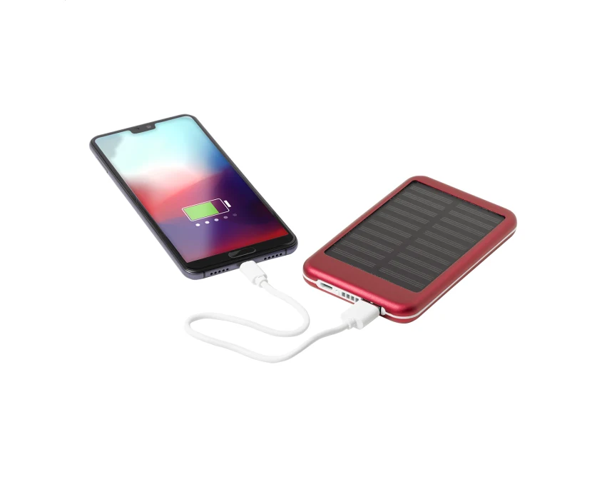 SunFour powerbank solarny czerwony 4000 mAh