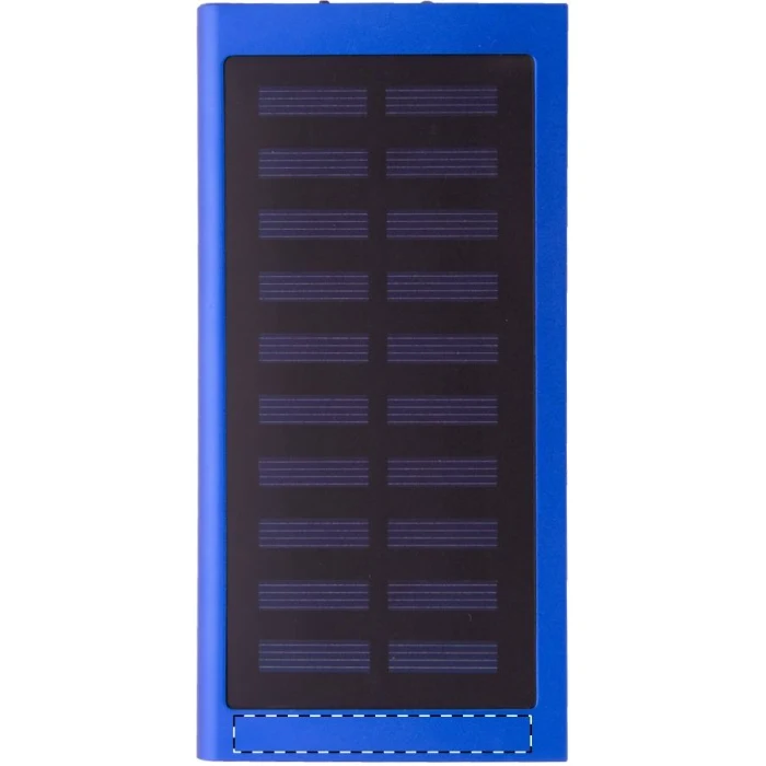 Schemat znakowania dla Tampondruk - P3 na gadżecie: Powerbank solarny 4000 mAh niebieski z aluminium