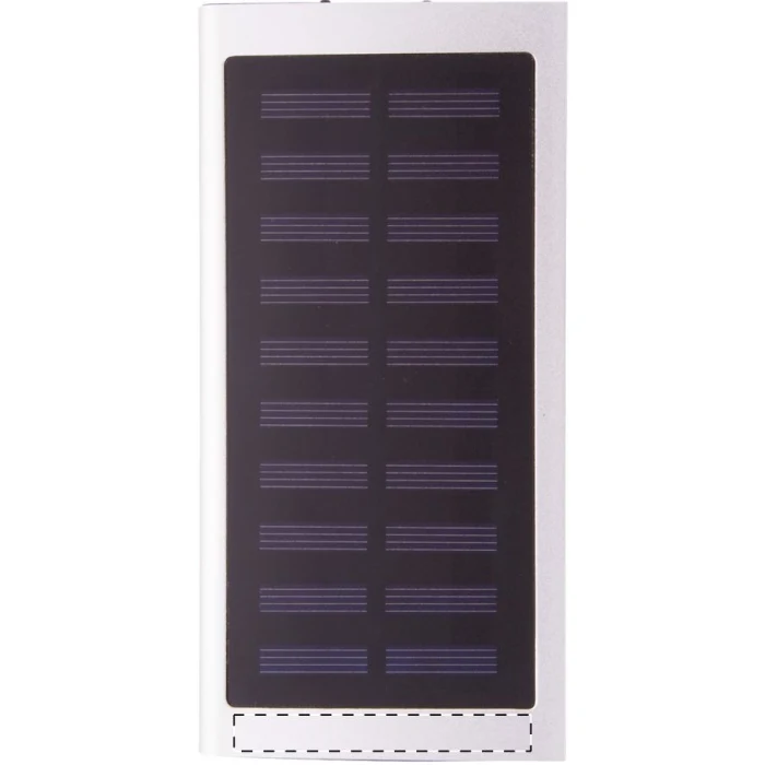 Schemat znakowania dla Tampondruk - P3 na gadżecie: Powerbank z panelem solarnym 4000 mAh srebrny