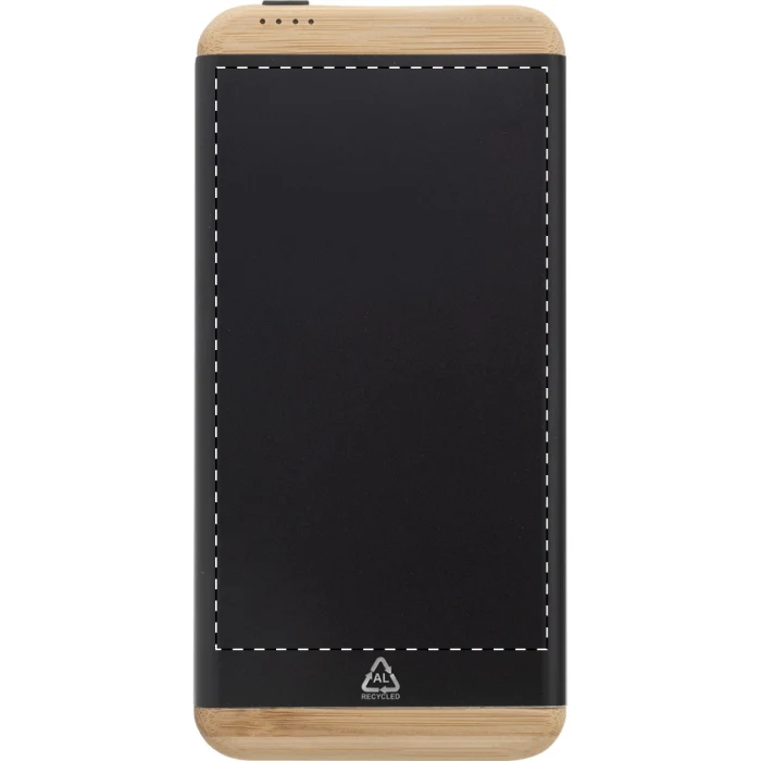 Schemat znakowania dla Nadruk UV (personalizacja) - NUVD na gadżecie: Powerbank ekologiczny 5000 mAh USB-C z bambusa