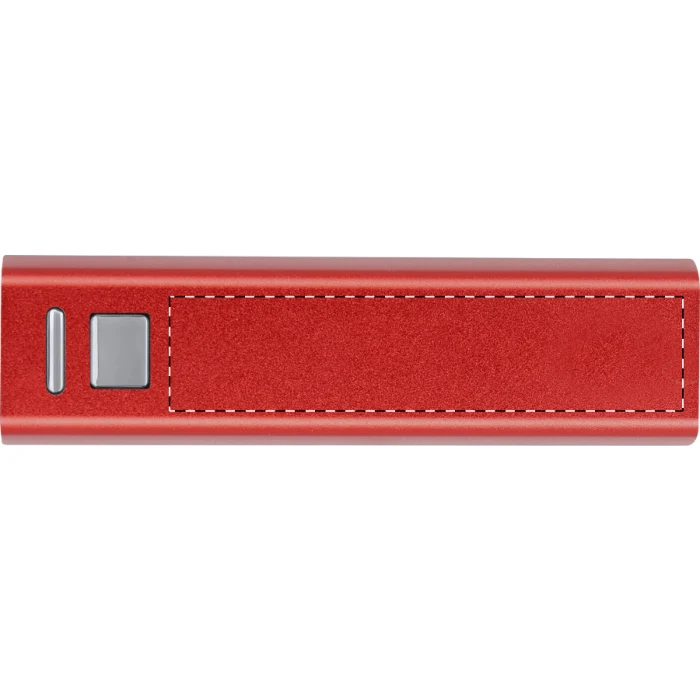 Schemat znakowania dla Nadruk UV - UVD na gadżecie: Powerbank z grawerem logo 2600 mAh aluminiowy czerwony