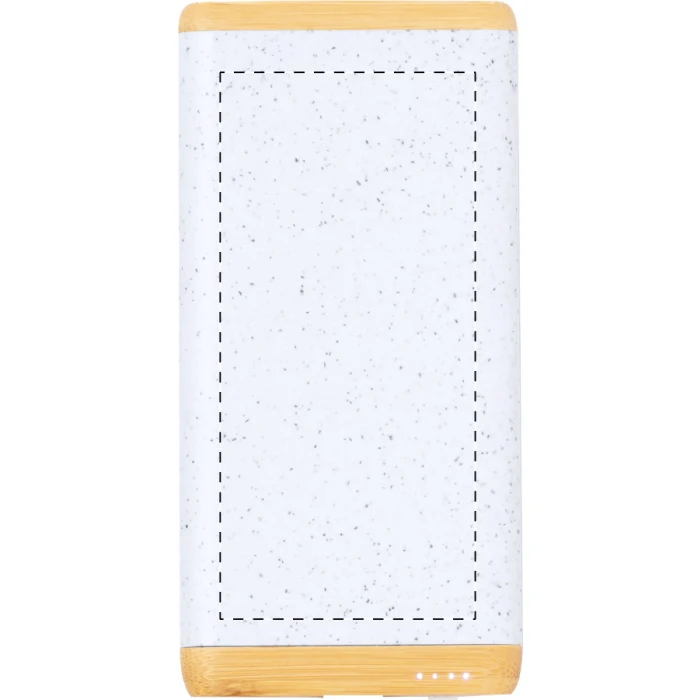 Schemat znakowania dla Nadruk UV (personalizacja) - NUVD na gadżecie: Powerbank ekologiczny 5000 mAh bambusowy USB-C