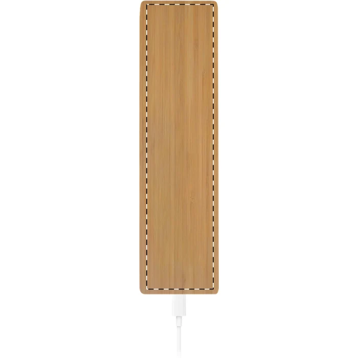 Schemat znakowania dla Tampondruk - P3 na gadżecie: Bambusowy power bank solarny 8000 mAh, USB-C
