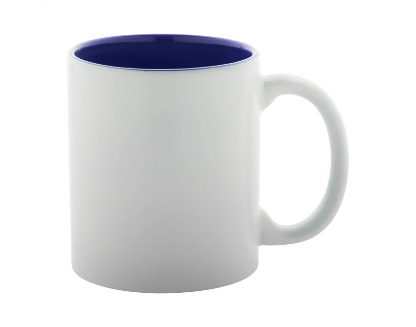 Kubek ceramiczny 350 ml z nadrukiem, niebieski środek