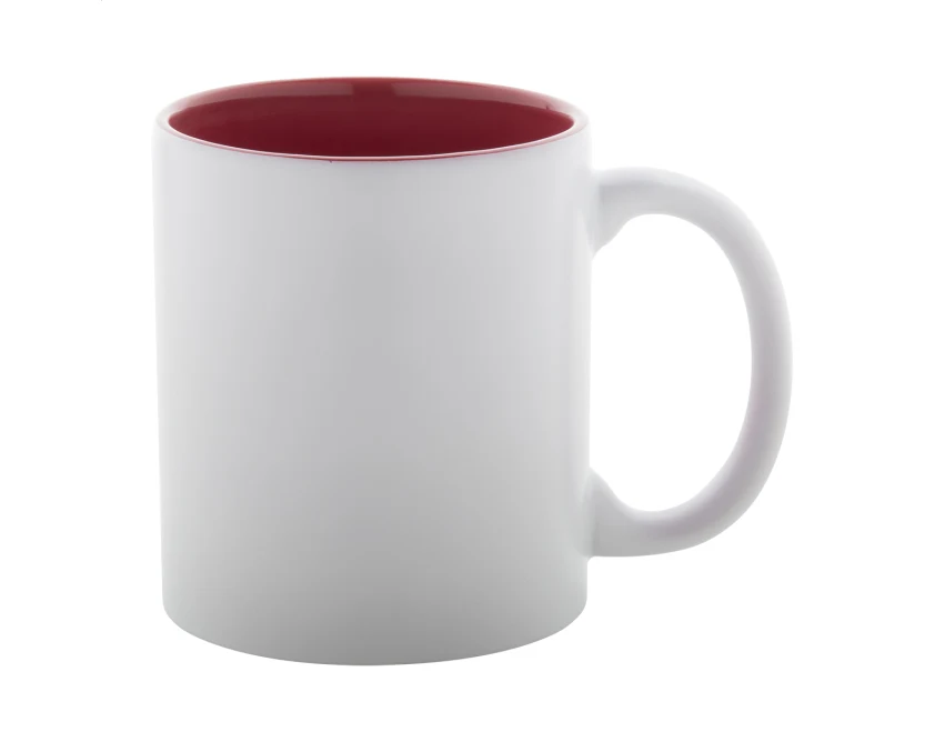 Kubek ceramiczny 350 ml z nadrukiem – czerwony