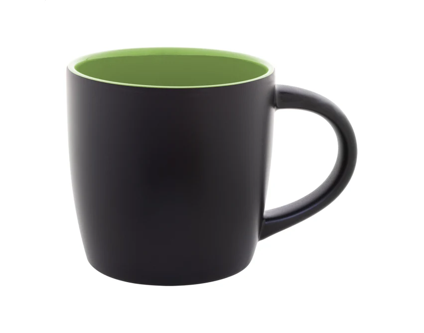 Kubek ceramiczny z grawerem 300 ml – zielone wnętrze