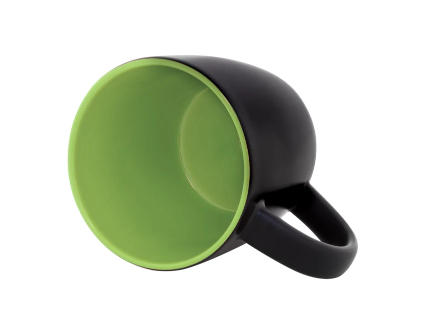 Kubek ceramiczny z grawerem 300 ml – zielone wnętrze