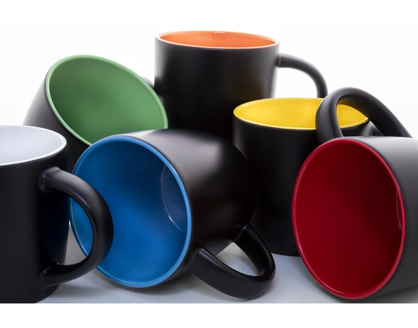 Kubek ceramiczny 300 ml z grawerem pomarańczowy