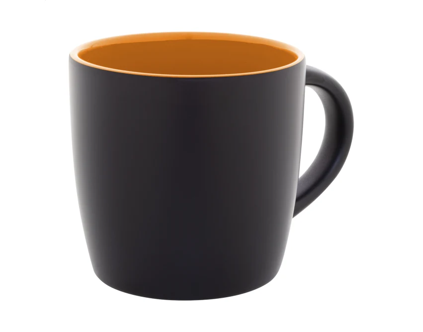 Kubek ceramiczny 300 ml z grawerem pomarańczowy