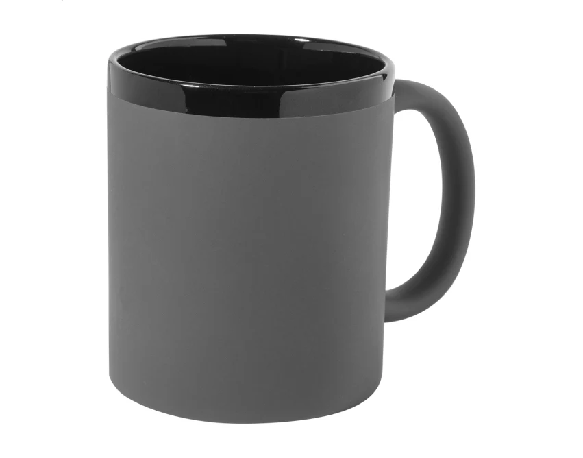 Kubek ceramiczny z grawerem 300 ml, gumowana powłoka