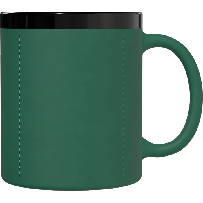Schemat znakowania dla Grawerowanie laserowe (personalizacja) - NE2 na gadżecie: Kubek ceramiczny 300 ml Soft Touch zielony z grawerem
