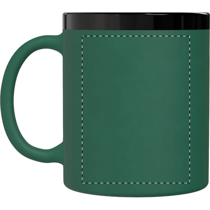 Schemat znakowania dla Grawerowanie laserowe (personalizacja) - NE2 na gadżecie: Kubek ceramiczny 300 ml Soft Touch zielony z grawerem