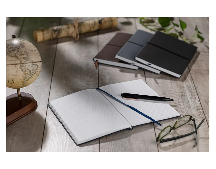 BUMI notes reklamowy A5 granatowy z okładką PU