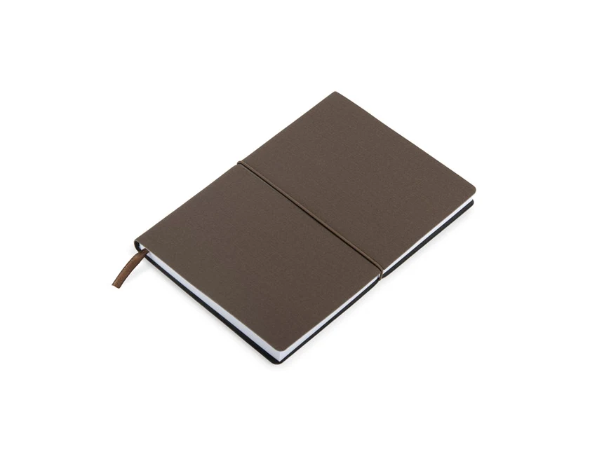 BUMI notes A5 z logo, brązowy z okładką PU
