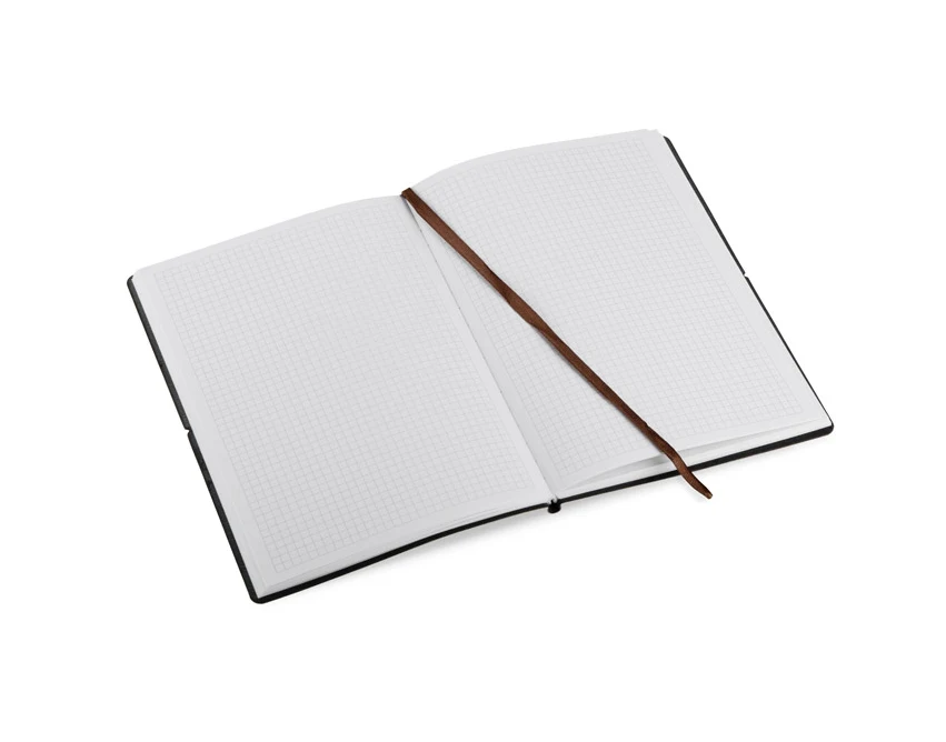 BUMI notes A5 z logo, brązowy z okładką PU