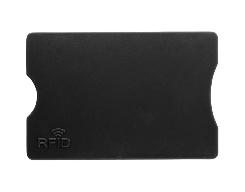 Osłona na kartę RFID 8,9×6 cm czarna aluminiowa