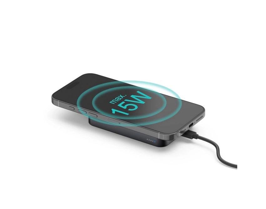 Magsafe powerbank 10000 Hama aluminiowy Qi 15 W