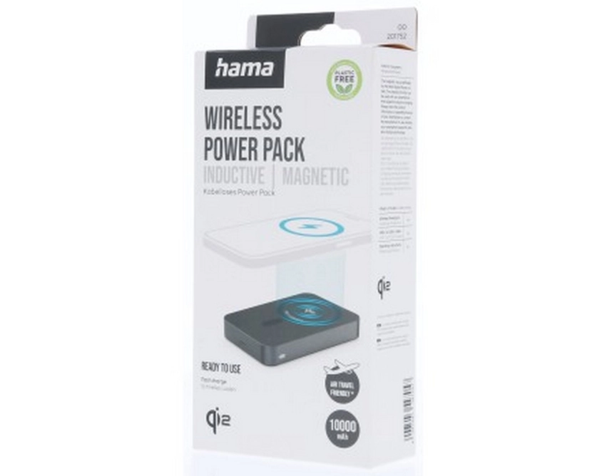 Magsafe powerbank 10000 Hama aluminiowy Qi 15 W