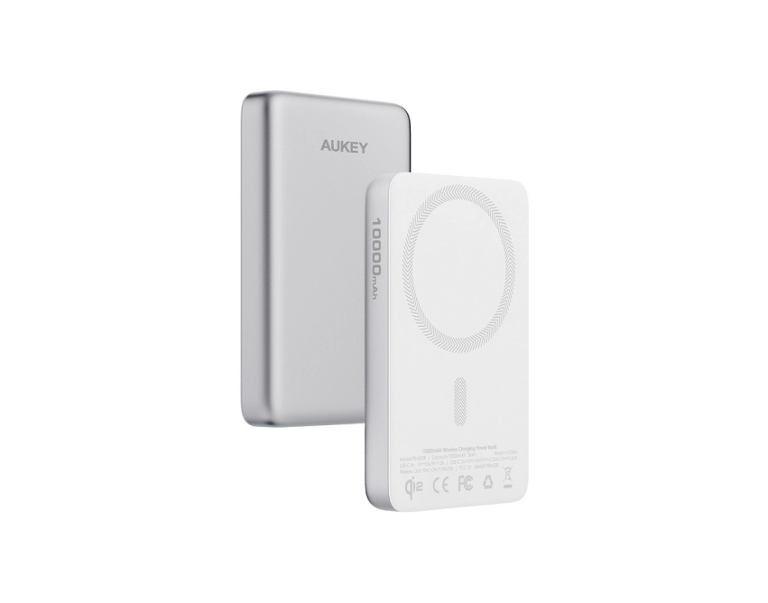 Aukey powerbank MagSafe 10000 mAh srebrny 15 W