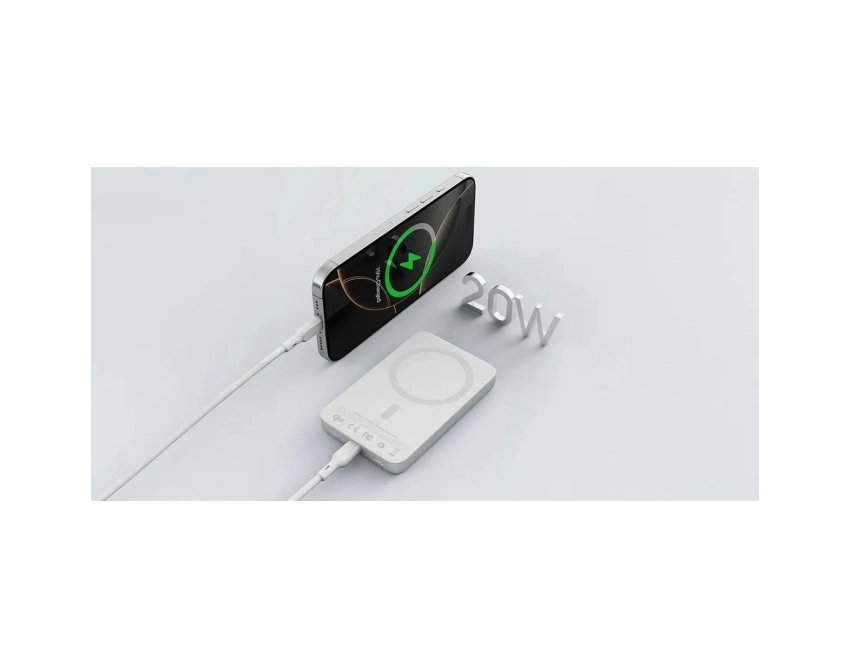 Aukey powerbank MagSafe 10000 mAh srebrny 15 W