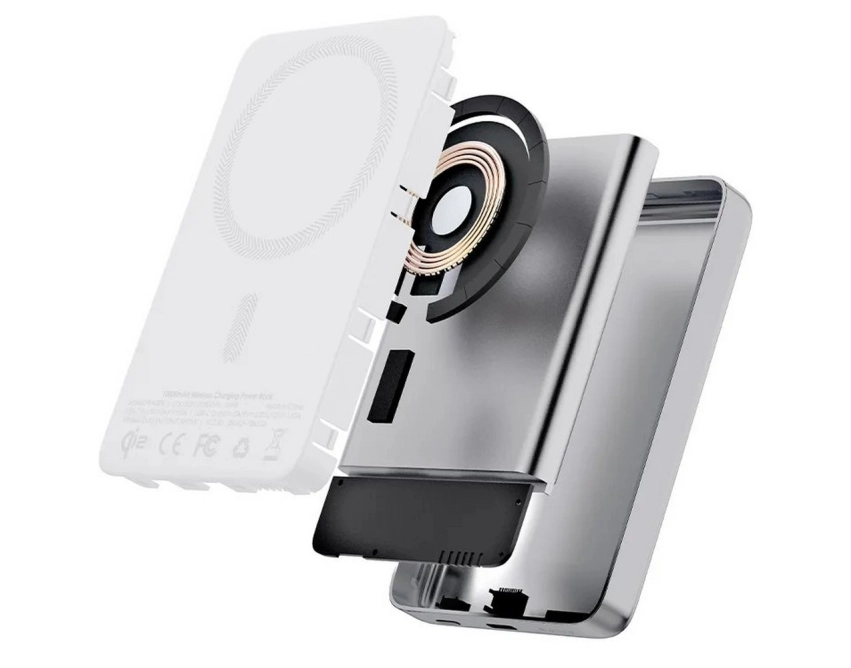 Aukey powerbank MagSafe 10000 mAh srebrny 15 W