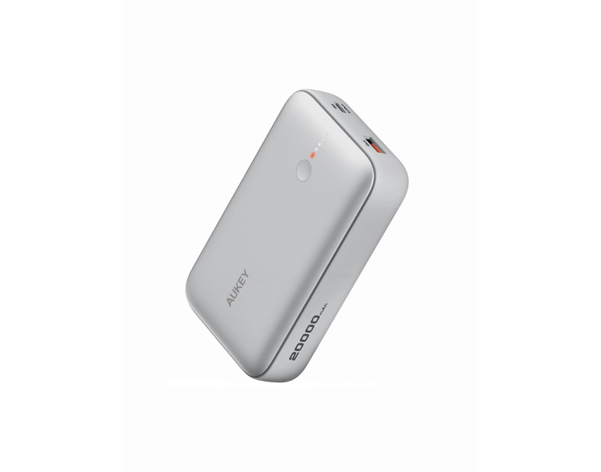 Aukey power bank 20000 mAh srebrny USB-C 22,5 W
