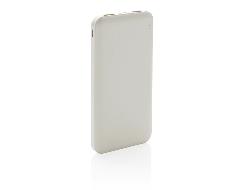Power bank 10000 mAh z logo biały z diodami LED