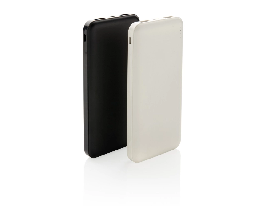Power bank 10000 mAh z logo biały z diodami LED