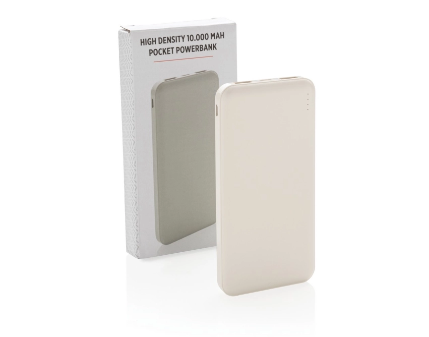 Power bank 10000 mAh z logo biały z diodami LED