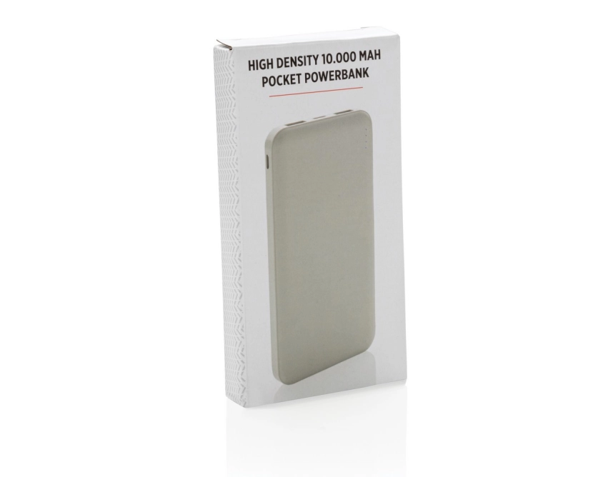 Power bank 10000 mAh z logo biały z diodami LED