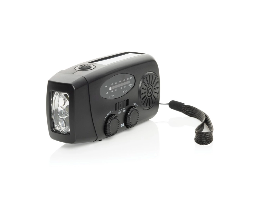 RescueWave solarny powerbank radio LED czarny RABS