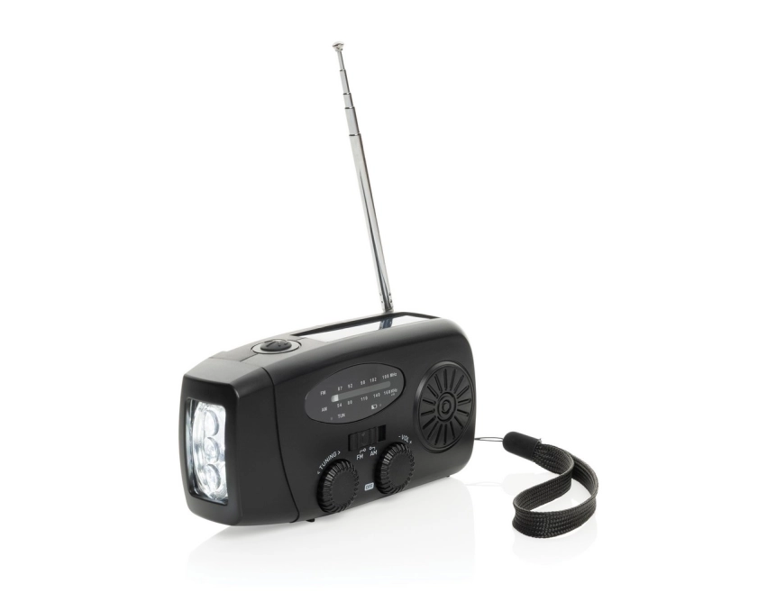 RescueWave solarny powerbank radio LED czarny RABS