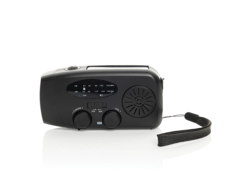 RescueWave solarny powerbank radio LED czarny RABS
