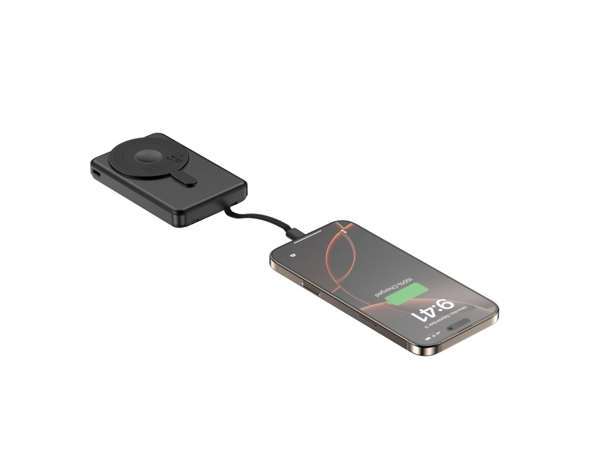 Delano powerbank 10k z ładowaniem bezprzewod. czarny