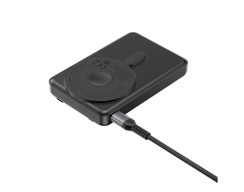 Delano powerbank 10k z ładowaniem bezprzewod. czarny
