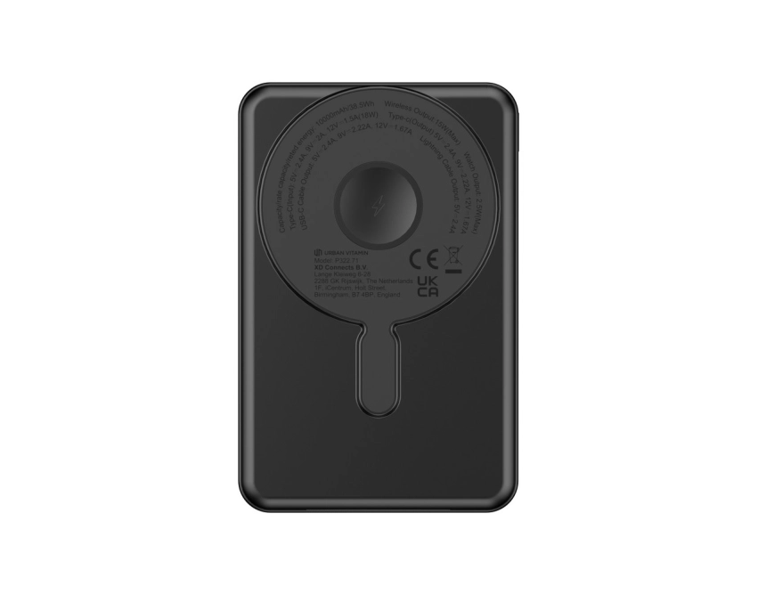 Delano powerbank 10k z ładowaniem bezprzewod. czarny