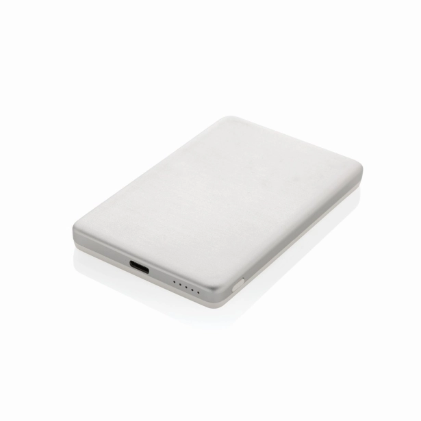 Power bank z ładowaniem bezprzewodowym Orion srebrny