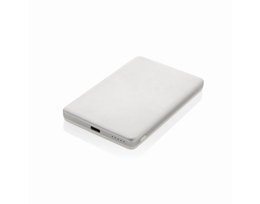 Power bank z ładowaniem bezprzewodowym Orion srebrny